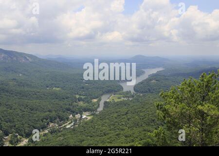 Chimney Rock State Park Lake Lure North Carolina Stockfoto