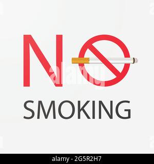 Vector No Smoking Area Sign, Symbol, Label, Web-Banner. Realistische 3d-Zigarette. Rauchen Sie Hier Nicht. 31. Mai Weltnichtrauchertag. Kein Rauchen Tag. Stopp Stock Vektor