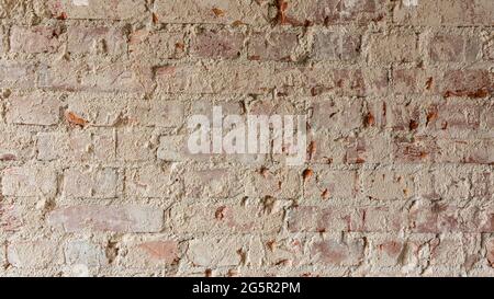 Raue alte orange Backstein Wand Textur Hintergrund Stockfoto