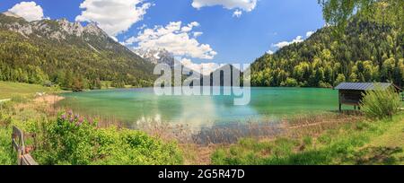 Der Hintersteiner See bei Scheffau am Wilden Kaiser in Tirol Stockfoto