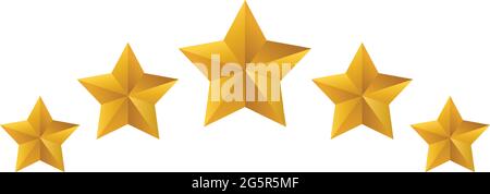 Vektorsymbol für die Bewertung von fünf Sternen Stock Vektor