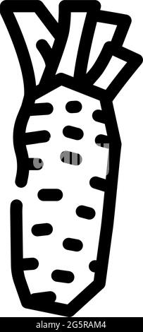 Pflanzenpflanze Wasabi Linie Symbol Vektor Illustration Stock Vektor