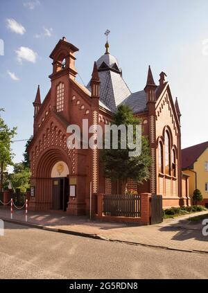 Katholische Kirche zur Erhöhung des Heiligen Kreuzes in Zagan. Polen Stockfoto