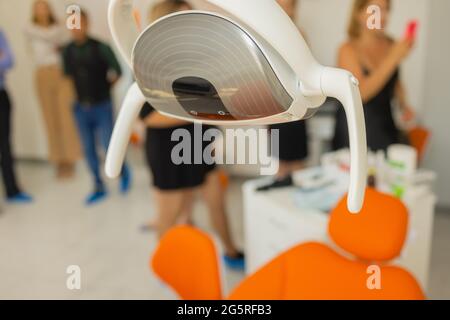 Innenraum eines Zahnarztes Büro-und Sonderausstattung Stockfoto