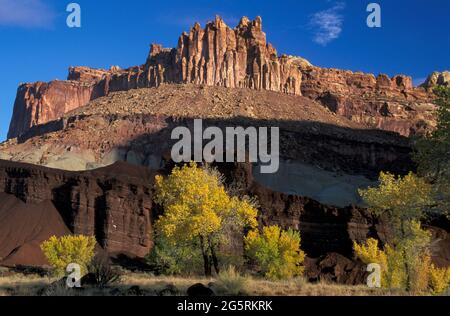 USA, Südwesten, Colorado Plateau, Utah, Capitol Reef National Park, The Castle Stockfoto
