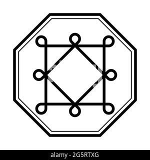 Ring von Solomon nach dem Vorbild eines Siegels von Sultan Mandar Syah von Ternate, der im siebzehnten Jahrhundert regierte. Stockfoto