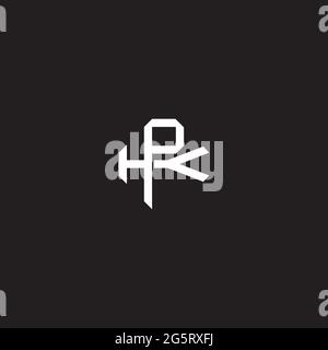 Initial Letter Overlapping Interlock Logo Monogramm Linie Art Stil auf schwarzem Hintergrund Vorlage isoliert Stock Vektor