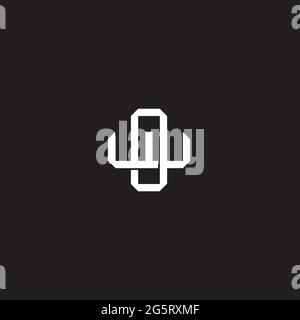 Initial Letter Overlapping Interlock Logo Monogramm Linie Art Stil auf schwarzem Hintergrund Vorlage isoliert Stock Vektor