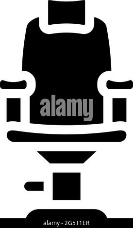 Sessel Stylistin Glyphe Symbol Vektor Illustration Stock Vektor