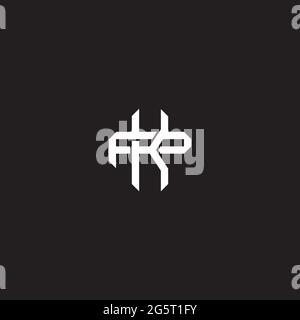 Initial Letter Overlapping Interlock Logo Monogramm Linie Art Stil auf schwarzem Hintergrund Vorlage isoliert Stock Vektor