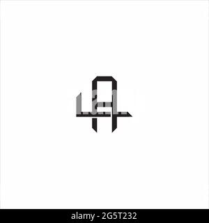 Initial Letter Overlapping Interlock Logo Monogramm Linie Art Stil auf schwarzem Hintergrund Vorlage isoliert Stock Vektor
