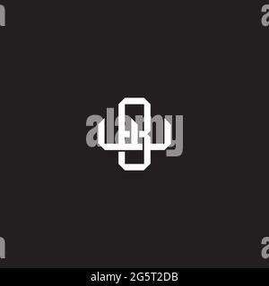 Initial Letter Overlapping Interlock Logo Monogramm Linie Art Stil auf schwarzem Hintergrund Vorlage isoliert Stock Vektor