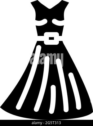 Kleid Stylisten Glyphe Symbol Vektor Illustration Stock Vektor