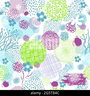 Nahtlose abstrakte vintage floralen Hintergrund. Vektorgrafik Stock Vektor