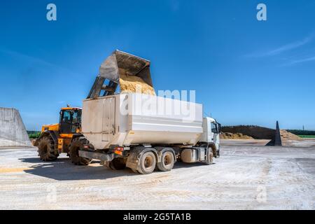 Radlader Ladewagen Stockfoto
