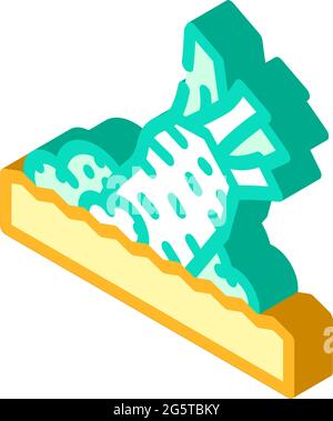 Abbildung des isometrischen Symbolvektors mit Reibwasabi Stock Vektor
