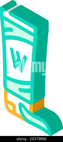 Tubus Wasabi – isometrische Symboldarstellung Stock Vektor