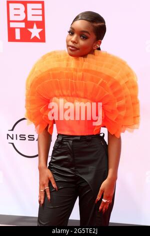 27. Juni 2021, Los Angeles, Kalifornien, USA: MARSAI MARTIN bei den BET Awards 2021 im Microsoft Theater in Los Angeles. (Bild: © Kay Blake/ZUMA Wire) Stockfoto