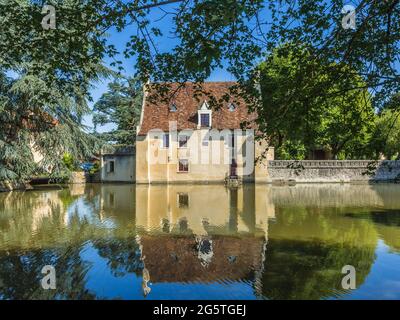 Abtei Saint-Cyran-en-Brenne in Saint-Michel-en-Brenne, Indre (36), Frankreich. Stockfoto