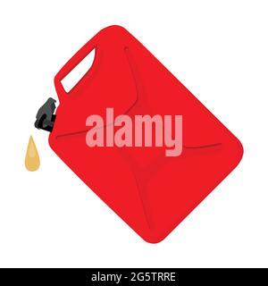 Vector Illustration Kanister des Benzins auf weißem Hintergrund Stock Vektor