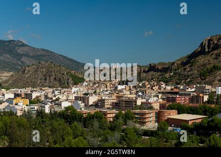 Das kleine Dorf Blanca im Ricote-Tal, Region Murcia, Spanien Stockfoto