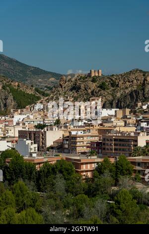 Das kleine Dorf Blanca im Ricote-Tal, Region Murcia, Spanien Stockfoto