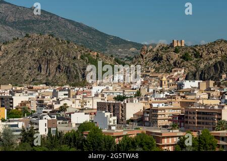 Das kleine Dorf Blanca im Ricote-Tal, Region Murcia, Spanien Stockfoto