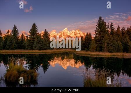 Schwabachers Landing Area am Snake River in Wyoming Stockfoto