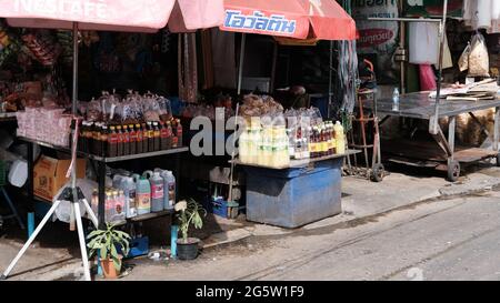 Klong Toey Market Wet Market Bangkok Thailand größter Lebensmittelverteiler in Südostasien Stockfoto