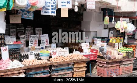 Klong Toey Market Wet Market Bangkok Thailand größter Lebensmittelverteiler in Südostasien Stockfoto