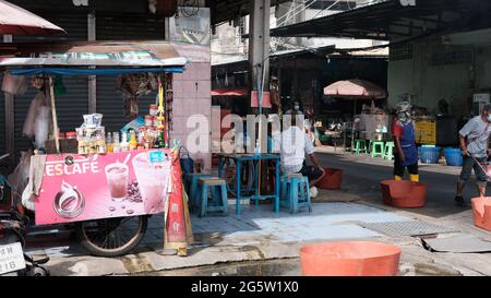 Klong Toey Market Wet Market Bangkok Thailand größter Lebensmittelverteiler in Südostasien Stockfoto