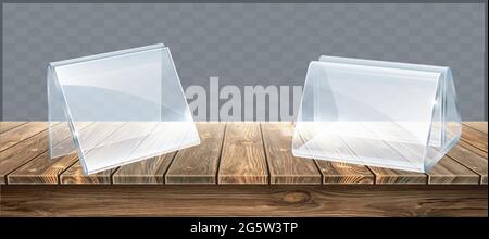 Acryltisch mit transparentem Hintergrund Stock Vektor