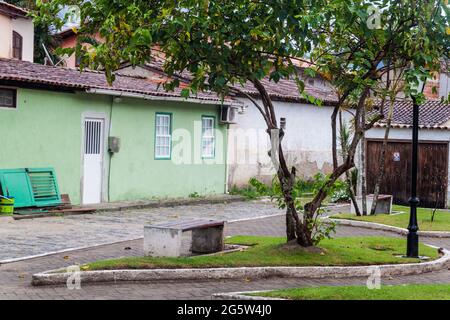 Kleiner Park im Dorf Paraty, Brasilien Stockfoto