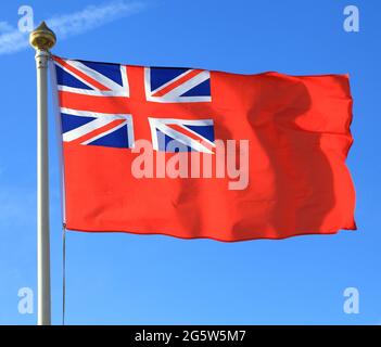 Red Ensign, Flagge, Großbritannien, UK, Versand, Rot Duster, Handelsmarine, Fahnen Stockfoto