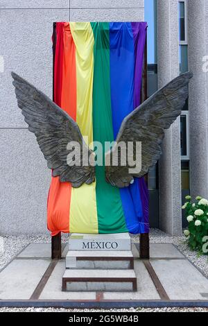 Botschaft von Mexiko, Wings of Mexico, Berlin Stockfoto