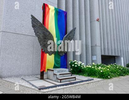 Botschaft von Mexiko, Wings of Mexico, Berlin Stockfoto