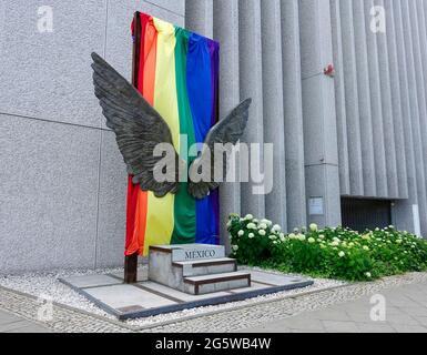 Botschaft von Mexiko, Wings of Mexico, Berlin Stockfoto