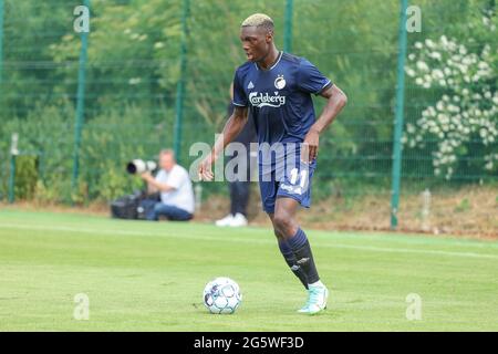 Kopenhagen, Dänemark. Juni 2021. Mohamed Daramy (11) vom FC Kopenhagen während eines Fußballfreundschaftlichen zwischen dem FC Kopenhagen und Lyngby Boldklub auf dem Trainingsgelände des FC Kopenhagen in Kopenhagen. (Foto: Gonzales Photo/Alamy Live News Stockfoto