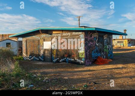 Ein Haus am Bombay Beach in der Salton Sea Stockfoto