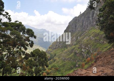 Blick vom Ella Rock in Sri Lanka. Stockfoto