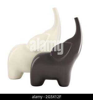 Home Decor Objekt 3D-Modell Rendering mit weißem Hintergrund . Stockfoto