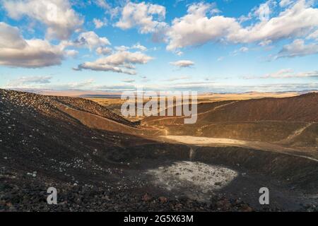 Amboy-Krater im Südosten Kaliforniens Stockfoto