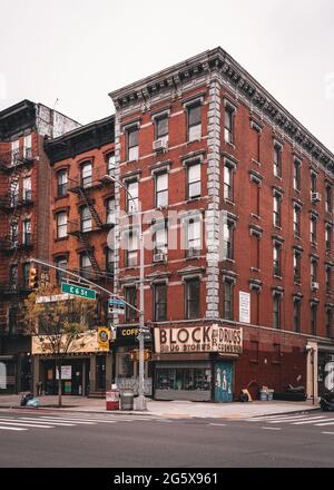 Block Drug Store, im East Village, Manhattan, New York City Stockfoto