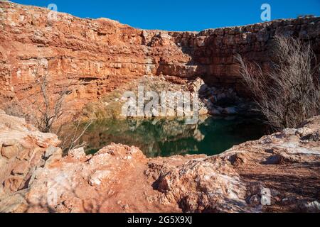 Bottomless Lakes State Park in New Mexico Stockfoto