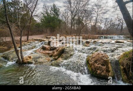 Wasserfall im Chickasaw National Recreation Area, Oklahoma Stockfoto