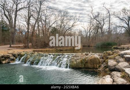 Wasserfall im Chickasaw National Recreation Area, Oklahoma Stockfoto