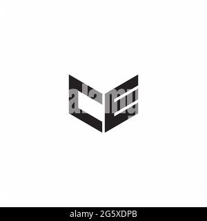 Logo Buchstabe Monogramm Initial Designs Vorlage isoliert auf weißem Hintergrund Stock Vektor