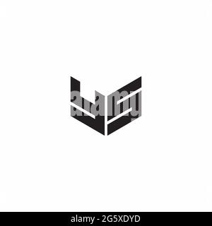 Logo Buchstabe Monogramm Initial Designs Vorlage isoliert auf weißem Hintergrund Stock Vektor