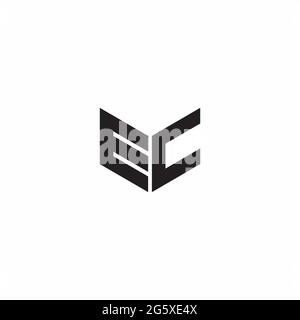 Logo Buchstabe Monogramm Initial Designs Vorlage isoliert auf weißem Hintergrund Stock Vektor