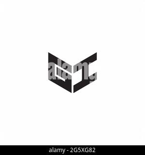 Logo Buchstabe Monogramm Initial Designs Vorlage isoliert auf weißem Hintergrund Stock Vektor